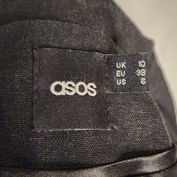 Asos Black Button Blazer Size 6 - Picture 10 of 11